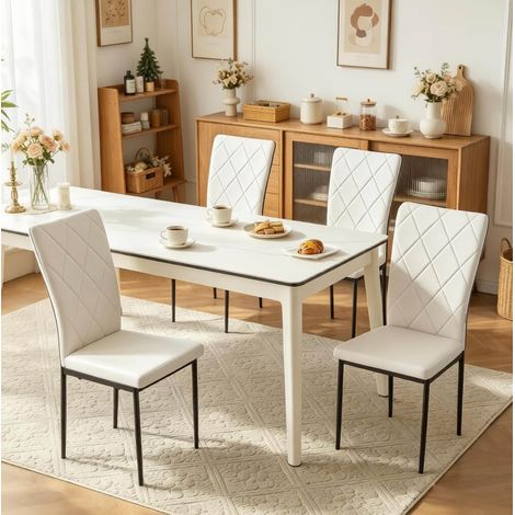 chaises salle manger noires 42 x 94,5 cm OKMYHOME (1/5)