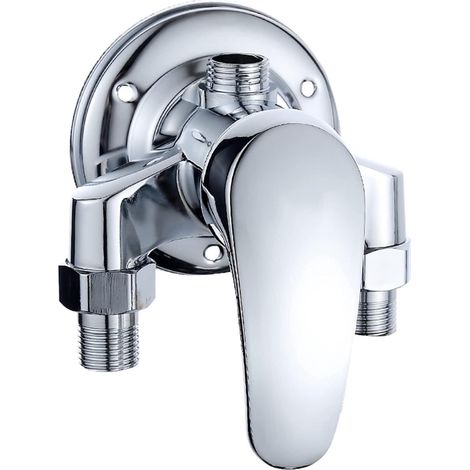 Mitigeur de douche - Sortie d'eau G½ - Cartouche céramique - Mitigeur monocommande eau chaude/eau froide pour salle de bain - Mitigeur de douche à poser