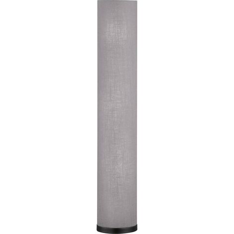 Lampadaire THOR E14 3x25W métal sable noir, tissu lin, PVC gris/blanc intérieur H: 110cm Ø19cm avec interrupteur au pied (1/4)