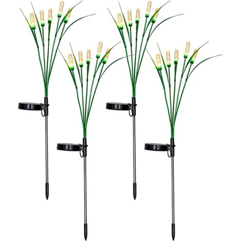 Lampara Solar - 76 Cm - 6 Led - Ip65 - Para Jardin Exterior - 2 Unidades (1/5)