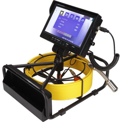 Endoscope avec écran de 9 pouces, carte mémoire de 16 Go, caméra d'inspection de canalisations, endoscope vidéo, prise 100-240 V (Royaume-Uni), câble de 20 m / 65,6 pi (1/5)