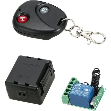 Module De Commutateur De Telecommande Sans Fil 433Mhz Dc 12V 1Ch Et Telecommande Rf 1Pcs - 1pc (1/4)