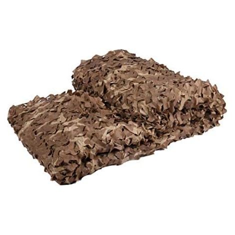 Toile d'ombrage ajourée Camouflage désertique 120 g/m² – Rectangulaire 4 x 5m – Traitement anti-UV – Imputrescible pour terrasses et jardins (1/5)