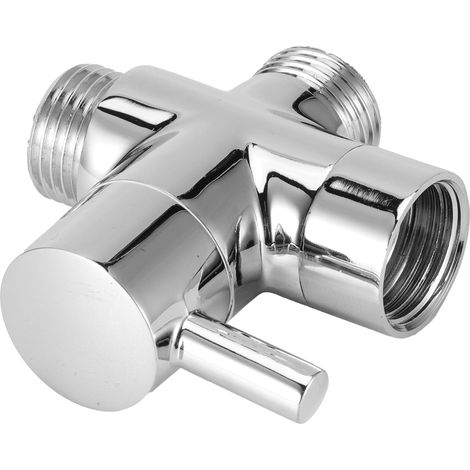 Robinet inverseur 3 voies pour douche de salle de bain, compatible avec pommeau de douche à main et pommeau fixe, séparateur d'eau G1/2 A (1/5)