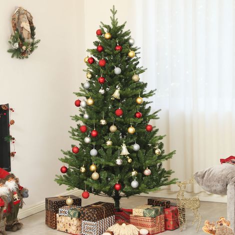 Vert - Sapin de Noël artificiel de 180 cm de haut avec 818 branches, sapin de Noël réaliste avec base en acier pour la maison et le bureau (1/4)