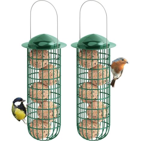 Meisenknödelhalter Metall für Wildvögel 26cm Grün (2 (1/5)