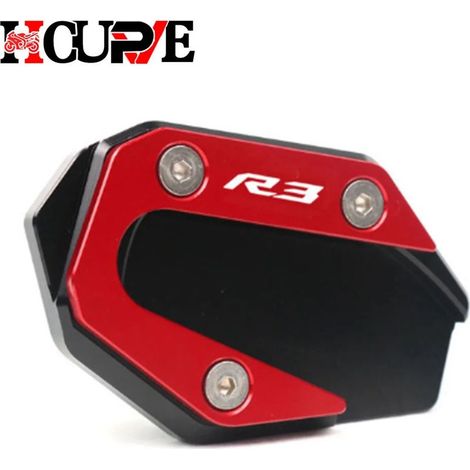 (YZFR3 Rouge) Extension de béquille latérale CNC pour moto, compatible avec YAMAHA YZF-R3, YZF-R25, MT-03, MT-25, YZF MT R3 R25 maxpower (1/4)
