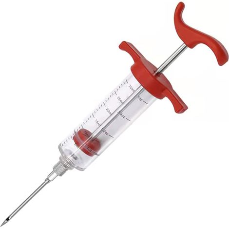 Pipette de cuisine trente millilitres avec aiguille pour arroser la dinde et le poulet pour barbecue maison (1/5)