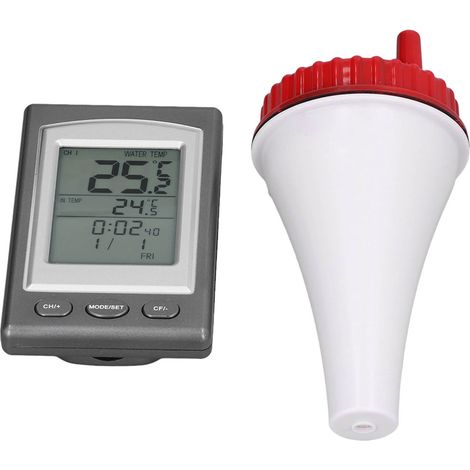 Thermomètre de piscine sans fil, thermomètre flottant à énergie solaire avec écran LCD (1/5)