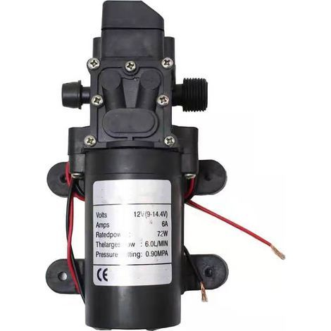 Pompe à membrane haute pression électrique intelligente, débit de 6L, auto-amorçante pour lavage de voiture agricole, DC12V 72W (1/5)