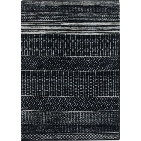 VINTAGE IN&OUT - Tapis intérieur-extérieur vintage bleu noir 160x230 (1/5)