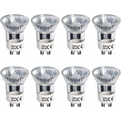 Lot de 8 Ampoules GU10 Halogènes Réflecteur 35W Blanc Chaud 2700K Gradable Spots Halogènes Angle de Faisceau 120° 360lm AC 220-2 (1/5)