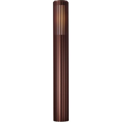 Potelet luminaire ALUDRA 95 Aluminium Seaside marron metallise H. 95,4 IP44 Nordlux-Extérieur