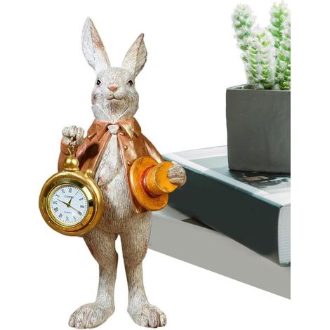 Hasenfigur – Lustige Harzdekoration mit Hut (1/5)