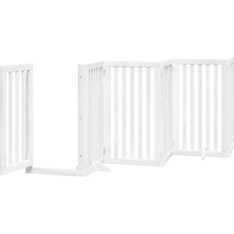 Puerta de seguridad para mascotas puerta plegable 15 paneles madera de álamo blanco 020023201 (1/5)