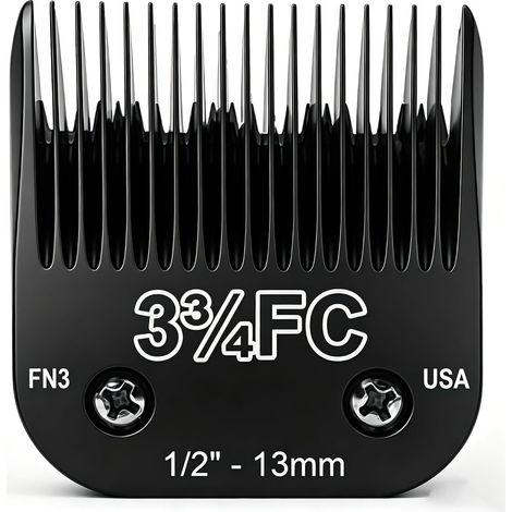 Lames de toilettage amovibles en acier pour chien de compagnie, taille 3 3/4FC, Longueur de coupe 13 mm, compatible avec A5, convient pour les tondeuses KM (1/5)