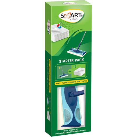 Mopa Smart Clean + paños para aspirar suelos secos