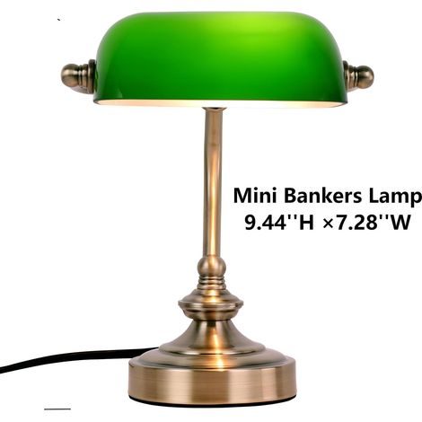 JCPYIUL Mini lampe de bureau rétro finition bronze, lampe de banquette avec interrupteur à câble, culot G9, pour bureau, bibliothèque, espace de travail, chambre (sans ampoule) (1/5)