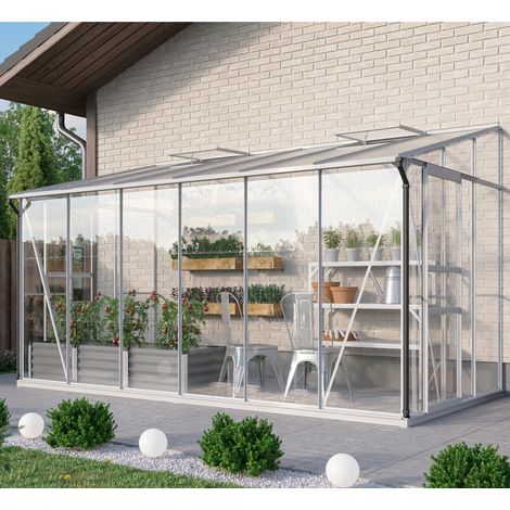 Vitavia Anlehn-Gewächshaus "Osiris 7800", aluminium eloxiert, 7,8 m², 3 mm ESG, 6 mm HKP (1/3)