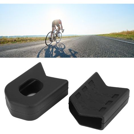 2 Paires de Protections de Pédalier en Silicone Noir pour Vélo de Route (1/4)