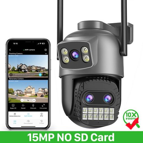 Caméra dôme - A1 - 12MP 10X zoom - Vision nocturne couleur 35m - Détection IA, audio 2 voies
