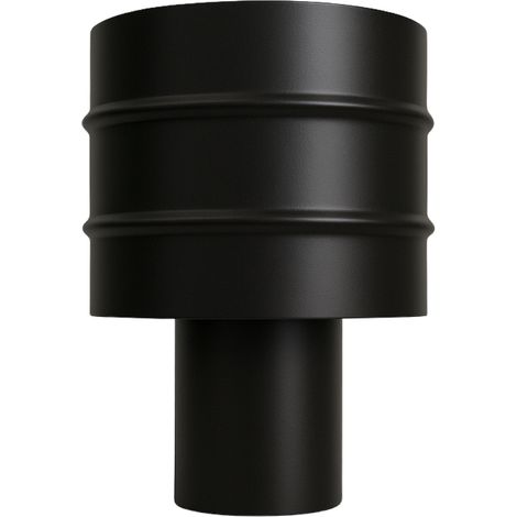 Fumaiolo 4 venti acciaio al carbonio verniciato spessore 1,2 mm diametro 80 per stufa pellet (1/5)