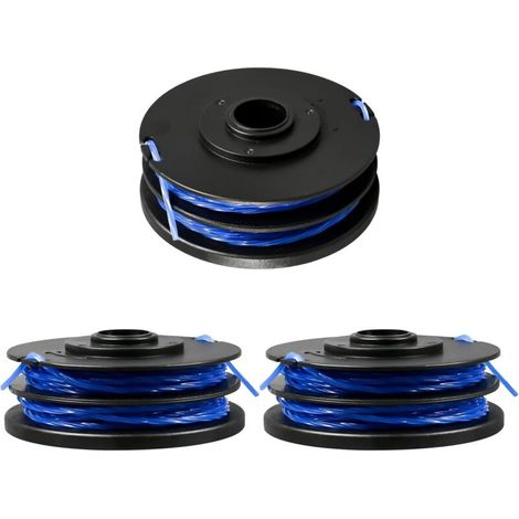 Bobine de rechange pour débroussailleuse Ryobi RAC123 5132002671, 1,5 mm x 8,3 m pour débroussailleuse Ryobi RLT4027, RLT4125, RLT5027, RLT6030, RLT5127, RLT6130 (3 bobines) (1/5)