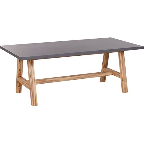 Garden Dining Table TONNARE 200 cm 100 cm Concrete Grey