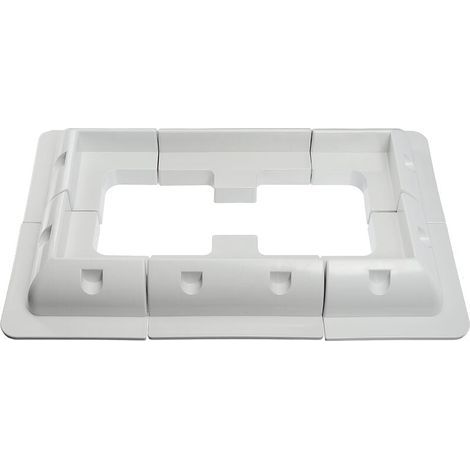 Soportes de montaje para paneles solares. Para esquinas, laterales y entrada de cables. Autocaravanas. Color blanco. (1/5)