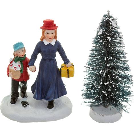Santon für Dorf Tannenbaum und passende Figuren - Mutter mit kind
