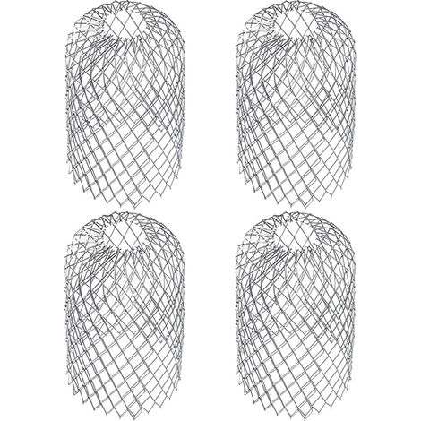QAZQA 4 Pièces Crapaudines pour Gouttière D’Environ Filtres De Gouttière Grille Grillage Stop Feuille Crapaudine Crépine Pare Feuille Cache Gouttière Acier Inoxydable,15x8cm (1/5)