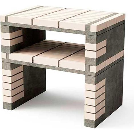 MOVELAR - Caballete lateral del módulo Californi Plus para Barbacoa de Obra Prefabricada (Beige, Gris - 86,5 x 58 x 58 cm) - Uso en Exteriores (1/2)