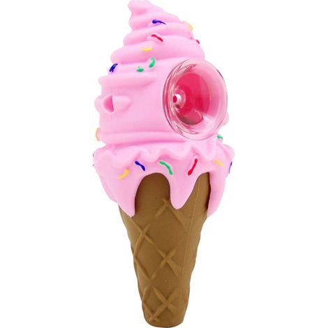 Pipe à tabac en forme de glace, silicone souple, pipe portable pour fumeur (1/5)