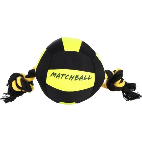 Une balle Aquatic pour Chien Noir/Jaune 18 cm - animallparadise (1/2)