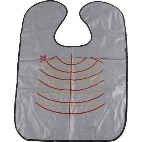 Bonnet de coiffure imperméable adulte, cape coupe-cheveux pour salon, tablier barber court noir. (1/5)