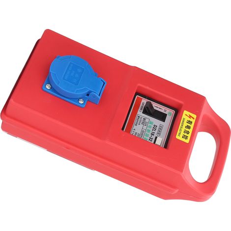 Tragbarer Baustellenstromverteiler IP54 200–250 V AC mit 3-poliger Steckdose (1/5)