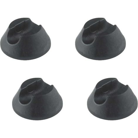Set di 4 protezioni per piedi a forma di forcina in plastica per tavolo, scrivania, sedia, nero (1/3)