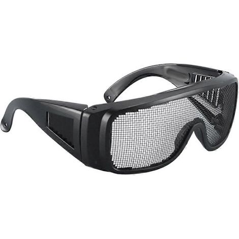 Lunettes de sécurité à verres en treillis métallique, résistantes aux impacts, protection oculaire, polyvalentes et portables, en treillis d'acier. (1/5)