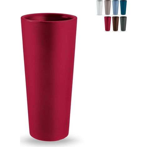 Vase haut rond 100 cm – Polymère résistant aux UV – Léger et solide – Pour intérieur et extérieur – Nettoyage facile – Veca