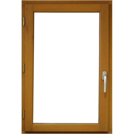 Gd Menuiseries – Fenêtre bois 1 vantail H45 x L40 cm – Tirant gauche – Double vitrage isolant 4/16/4 avec gaz argon – Performance thermique Uw 1,5