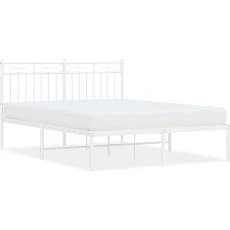 Maison Exclusive - Giroletto con Testiera Metallo Bianco 135x190 cm