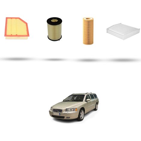 Kit tagliando 4 filtri compatibile con Volvo XC70 2.4 D5 136Kw dal 2005 al 2007 (1/5)