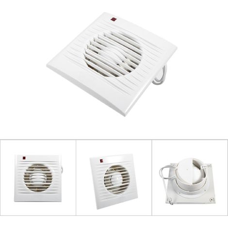 Ventilador extractor de pared de 4" (12 W, 80 m³/h, blanco), 220 V, ABS (1/5)