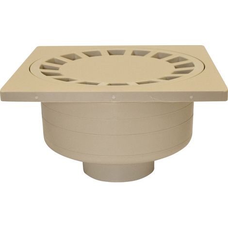 Jardibric – Siphon de sol 300 x 300 mm en polypropylène – Résistant aux chocs, au gel et aux produits chimiques – Drainage efficace pour espaces extérieurs