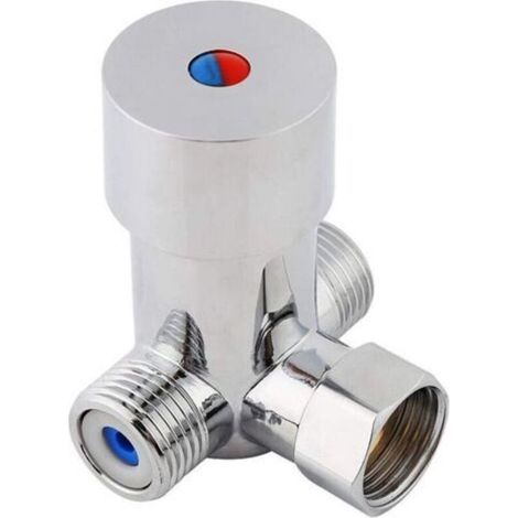 Robinet de mitigeur thermostatique. G1/2. mitigeur thermostatique avec valve de mélange eau chaude froide laiton et cuivre pour système de douche. contrôle du thermostat (1/5)