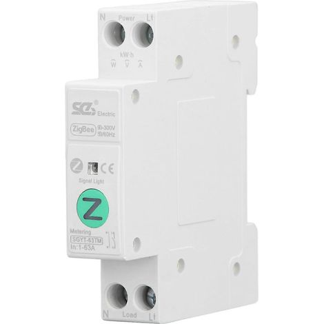 Interrupteur de compteur électrique intelligent avec commande par application, télécommande, affichage en temps réel sur rail DIN