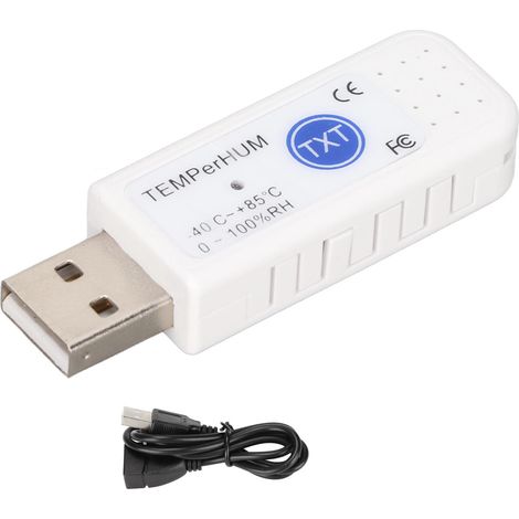 Thermohygromètre USB pour ordinateur, enregistreur de données multifonctionnel pour PC, alarme, mesure de la température et de l'humidité ambiantes (1/5)