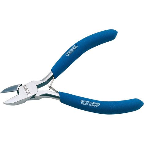 Pince coupante latérale diagonale de 110 mm Outils à main texturés Outil de coupe en acier au carbone Ressorts à lames doubles Mâchoires et bords tranchants renforcés 60743 (1/4)