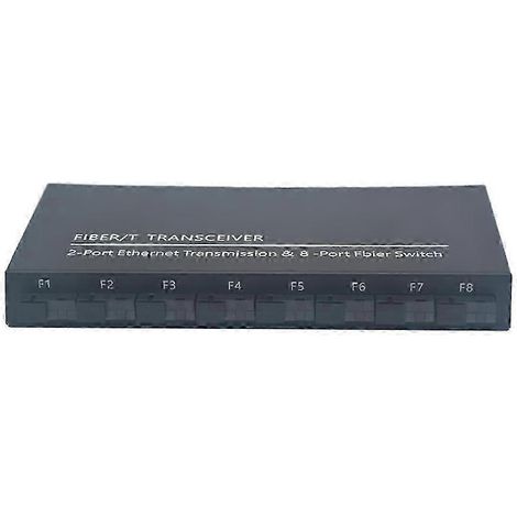 Commutateur Ethernet Gigabit, commutateur fibre optique 8 ports SC, 2 ports fibre 1000M RJ45, convertisseur SC de qualité industrielle 8F2E, prise US kns (1/5)