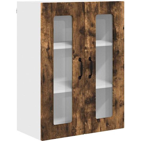 Meuble mural de cuisine,Armoire de cuisine avec étagère Chêne fumé 60 x 31 x 80 cm CFW41147 (1/5)
